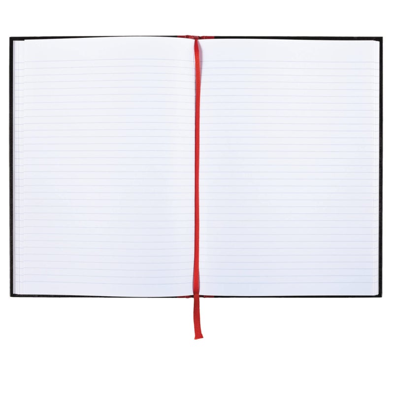Black n' Red Notebook, Business Journal, 11-3/4"" x 8-1/4"", 96 Sheets, Ruled, Optik Paper, Hardcover, Casebound, Black (D66174) - Image 2